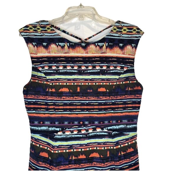 Title Nine Women’s Hillary Sassy Back Sleeveless Dress Aztec Outdoor Travel Sz S - Picture 2 of 7